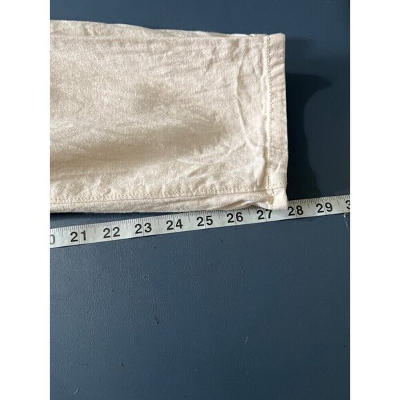 Ann Taylor Loft  Linen Blend Pants Sz 8T Beachy Boho Lagenlook Lagom - Picture 9 of 11